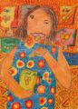 Medaille der Schule für die Malerei- und Zeichnungskollektion: Rakesh Patel Freya, 8 jahren, MUDRA, School of finearts, Vadodara, Indien