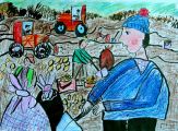 Медаль для школы за коллекцию живописи и рисунка: Abraham Kristina, 7 лет, Children art gallery Izopark, Moscow, Россия