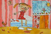 Medaile škole za kolekci malby a kresby: Pavljuk Karina (5 let), Children´s art school N. 1, Pavlodar, Kazachstán
