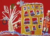 Medaille der Schule für die Malerei- und Zeichnungskollektion: Anužyte Gabriele (7 jahren), Viekšniai Kindergarten Liepaite, Viekšniai, Litauen