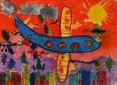Medaile škole za kolekci malby a kresby: Sareeh Karam (8 let), Private atelier M. Sibai, Homs, Sýrie
