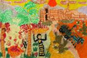 Medaile škole za kolekci malby a kresby: Zrek Tamila (7 let), Private atelier M. Sibai, Homs, Sýrie