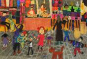 Medaile škole za kolekci malby a kresby: Terkawi Haya (10 let), Private atelier M. Sibai, Homs, Sýrie