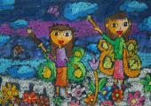 Čestné uznání: Widjaya Helena Laurencia (9 let), Ananda Visual Art School, Bandung, Indonézie