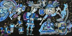 Medaile škole za kolekci malby a kresby: Shtiria Polina (11 let), Children art gallery Izopark, Moscow, Rusko