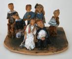 Medaille der Schule für die Keramikkollektion: Gemeinsames Werk der Kinder (8 - 11 jahren), ZUŠ Fr. Kmocha, Kolín II, Tschechische Republik