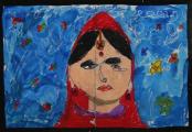 Čestné uznání: Khushvi Panchigar (5 let), Shefali´s Art Classes, Mumbai, Indie