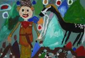 Čestné uznání: Gavalidi Nikos (6 let), Childrens Art Studio Blue Wind, Vladikavkaz, Rusko