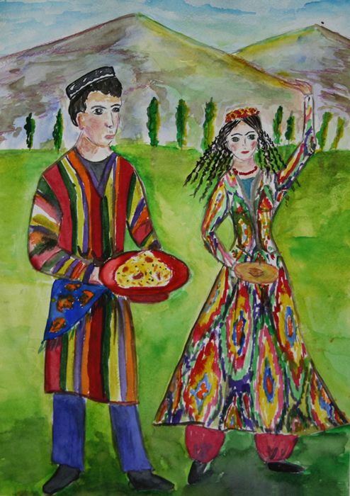 Как нарисовать навруз. Национальный костюм таджиков Навруз. Узбекский национальный костюм для детей. Детские национальные узбекские костюмы. Изображение детей в узбекских национальных костюмах.