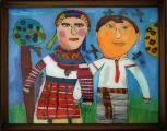 Medaile škole za kolekci malby a kresby: Karmazyn Olenka (7 let), Center for Child and Youth Creativity, MZHK-1, Lvov, Ukrajina