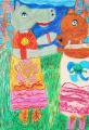 Čestné uznání: Mikhalchuk Vasilisa (8 let), Children art gallery Izopark, Moscow, Rusko