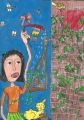 Medaile škole za kolekci malby a kresby: Poon Cheuk Hang Cherub (9 let), Simply Art, Hong Kong, Čína