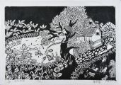 Medaile škole za kolekci grafiky: Ge Xin Rui (15 let), Hangzhou Youth & Children´s Center - Fine Art Dept., Hangzhou, Čína