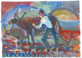 Medaile škole za kolekci malby a kresby: Kharatian David Armenovich (11 let), Detskaia khudozhestvennaia shkola O. Sharambeiana, Dilizhan, Arménie