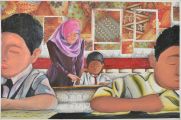 Čestné uznání: Basri Mifohal Afkar (15 let), Malaysia Art School of Johor, Pasir Gudang, Malajsie