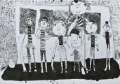 Medaile škole za kolekci malby a kresby: Buchkova Biliana (7 let), Art studio Prikazen Svjat, Sofia, Bulharsko