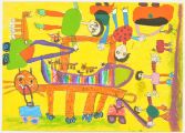 A medal to the school for their collection of paintings and drawings: Beheshti Mohammad-Hadi (6 years), KANOON - Institute for Intellectual Development of Children & Young Adults, Tehran, Iran