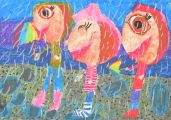 Medaile škole za kolekci malby a kresby: Bosheva Neda (6 let), Art studio Prikazen svjat, Sofia, Bulharsko
