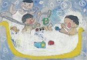Čestné uznání: Park Si Hoo (7 let), CoCo Hongik Art, Yongin-si, Korejská republika