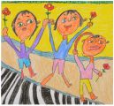 Medaile škole za kolekci malby a kresby: Shalabna Leen (5 let), Preschool Al-Amal, Iksal Village, Izrael
