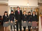 Ambassador Jaroslav Olša with appreciated students