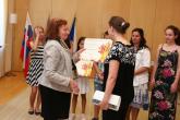 Předávání medaile pro školu pedagožce o.z. art SLNEČNICE Bratislava